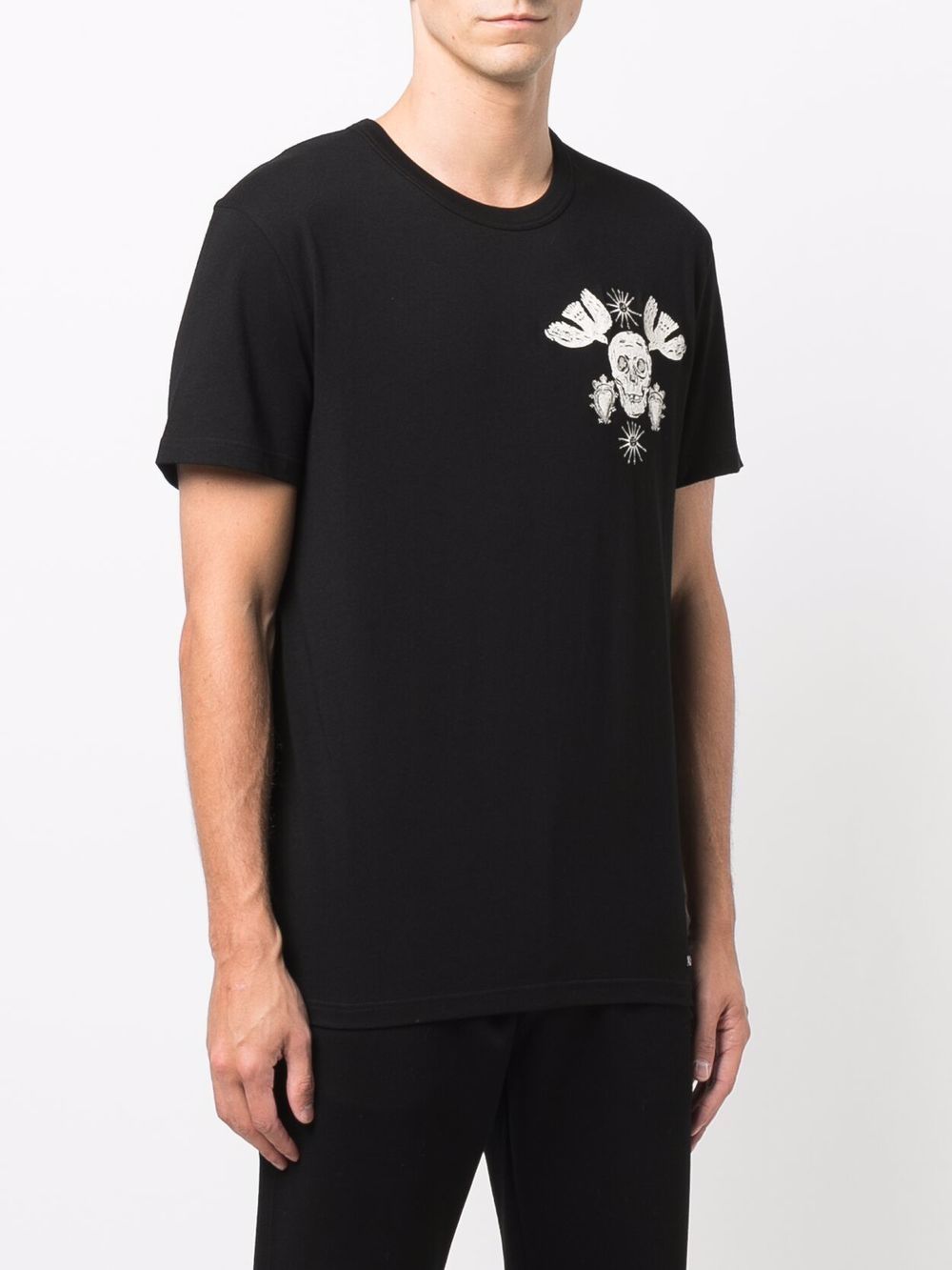 Alexander Mcqueen Skull-print Cotton T-shirt In Black