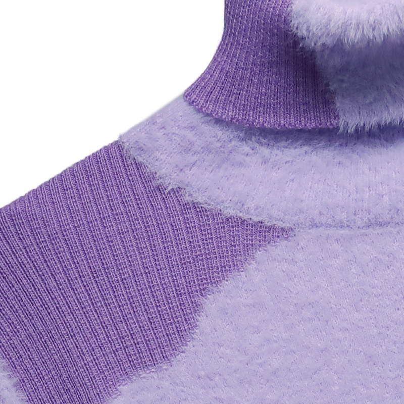 Shop Mm6 Maison Margiela Turtleneck Sweater In Purple