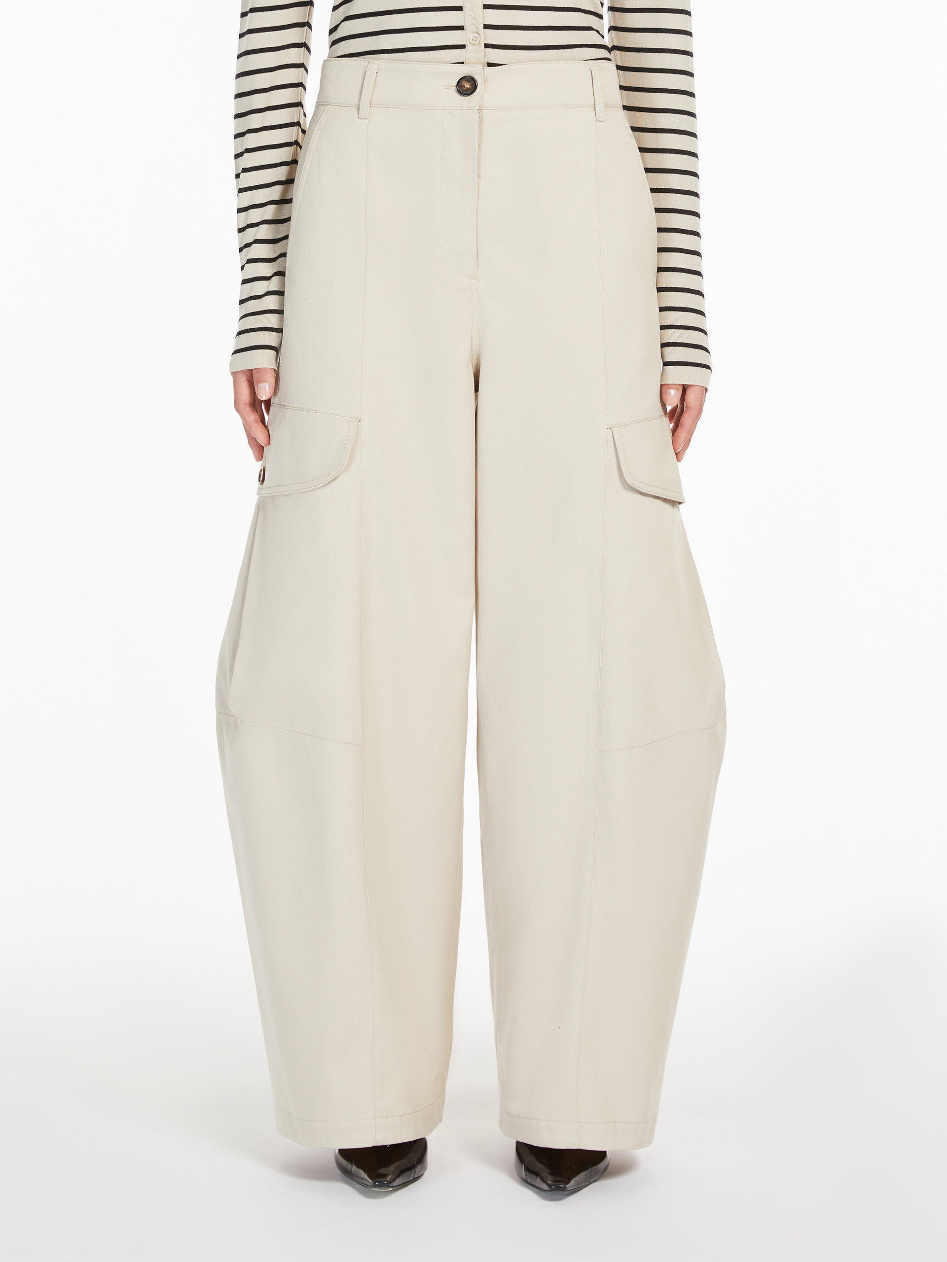 Max Mara Belt-loop Casual Pants In White