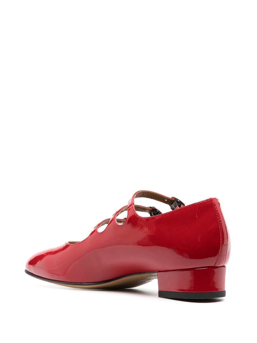 Carel Paris Ariana Patent Leather Mary Janes Ballet Flats In Red