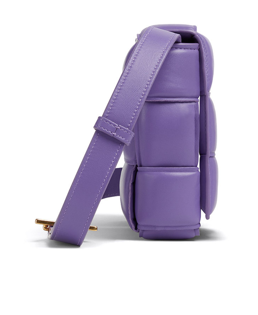 Bottega Veneta Cassette Lined Cross-body Bag In Purple