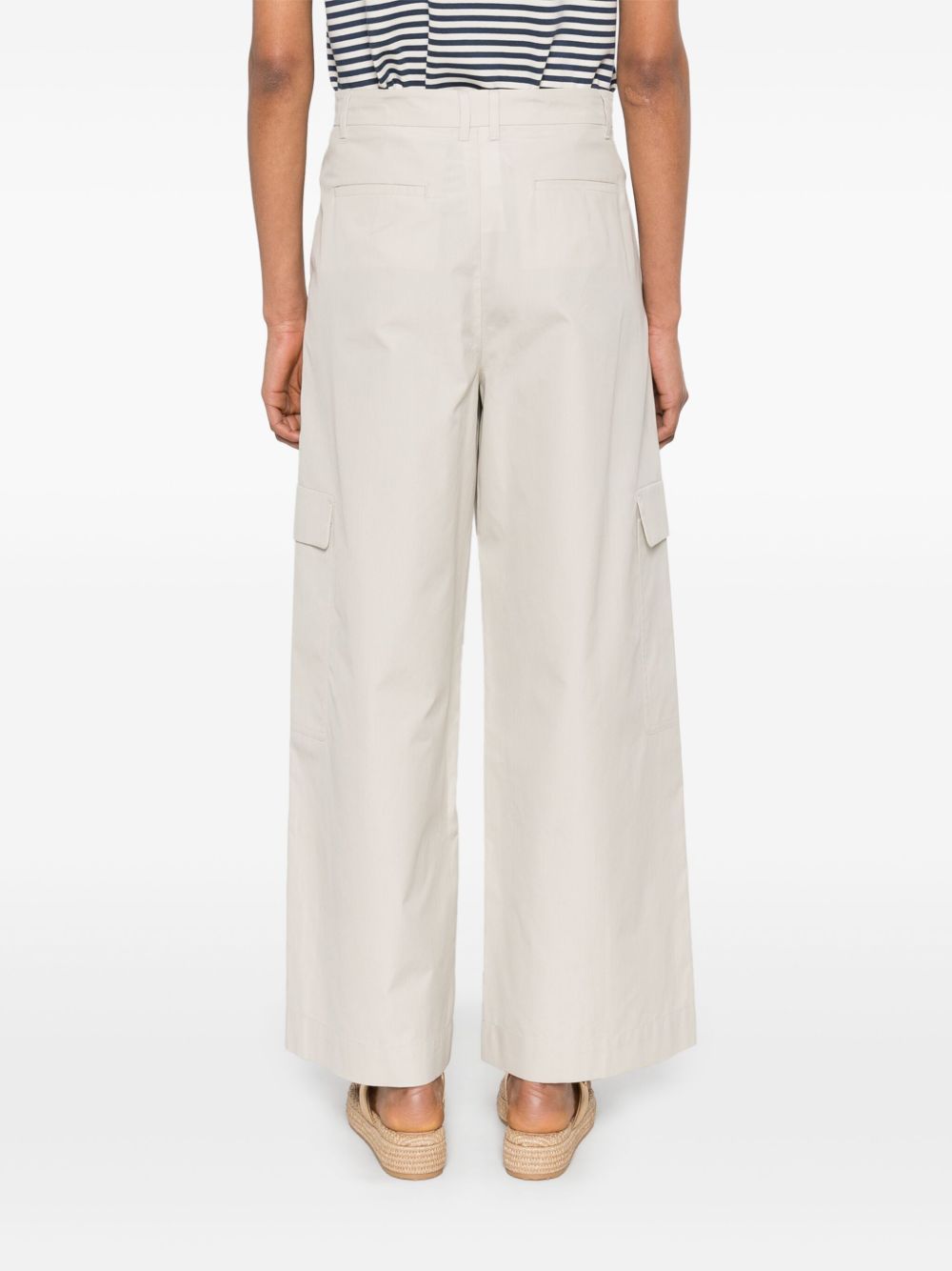 Max Mara Belt Loops Slacks In White