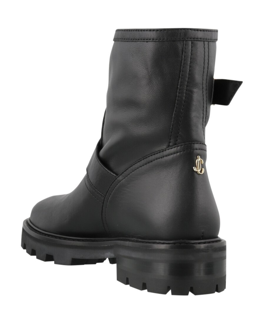Jimmy Choo Youth Buckle Ankle Boots In Black