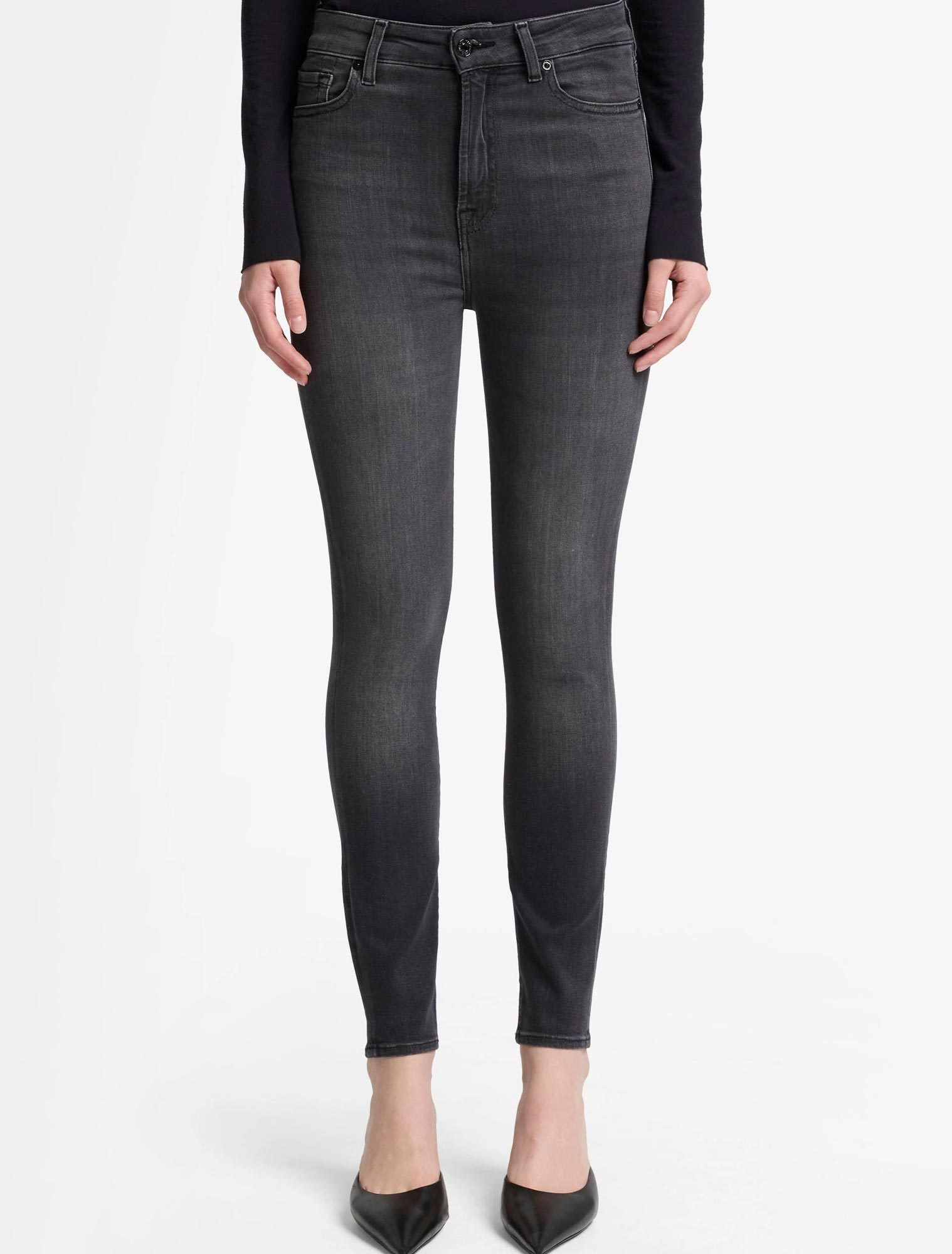 7 For All Mankind Waistband Jeans With Belt Loops In Blue