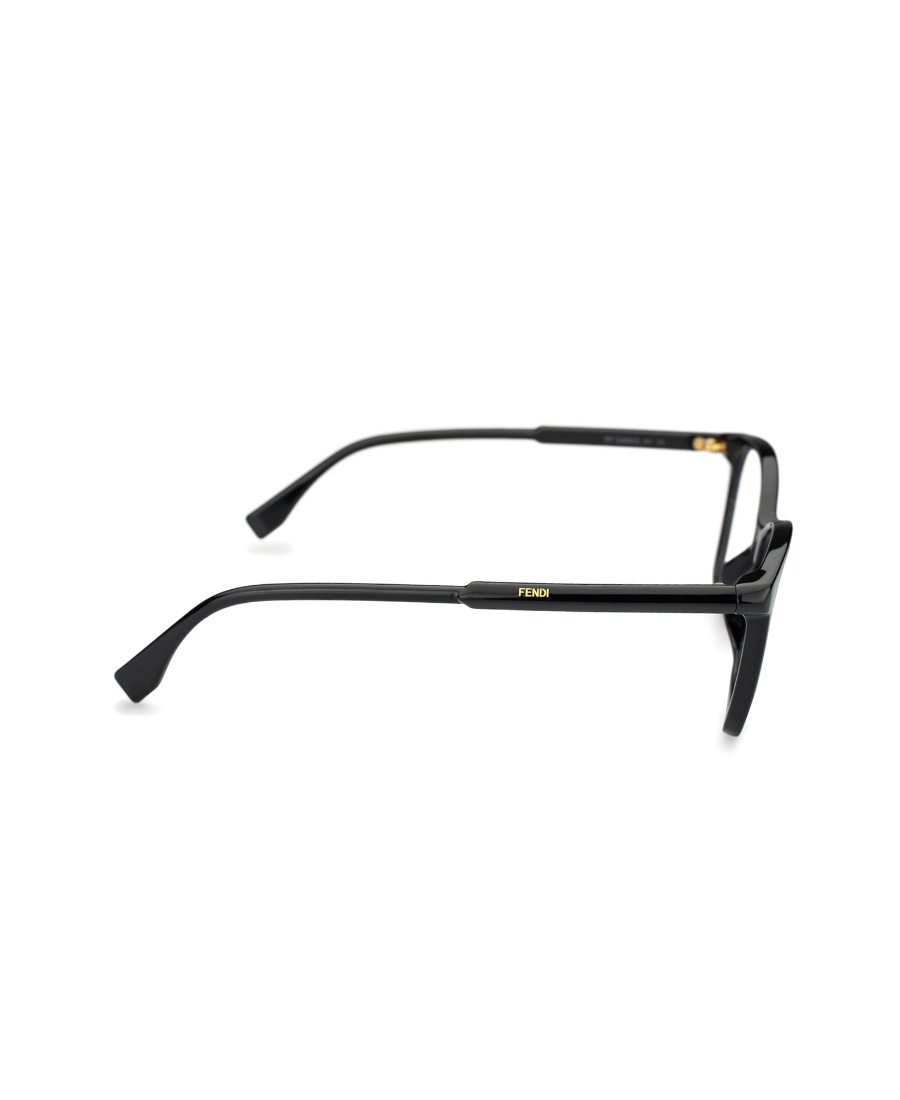Fendi Polished-effect Square-frame Glasses In Black