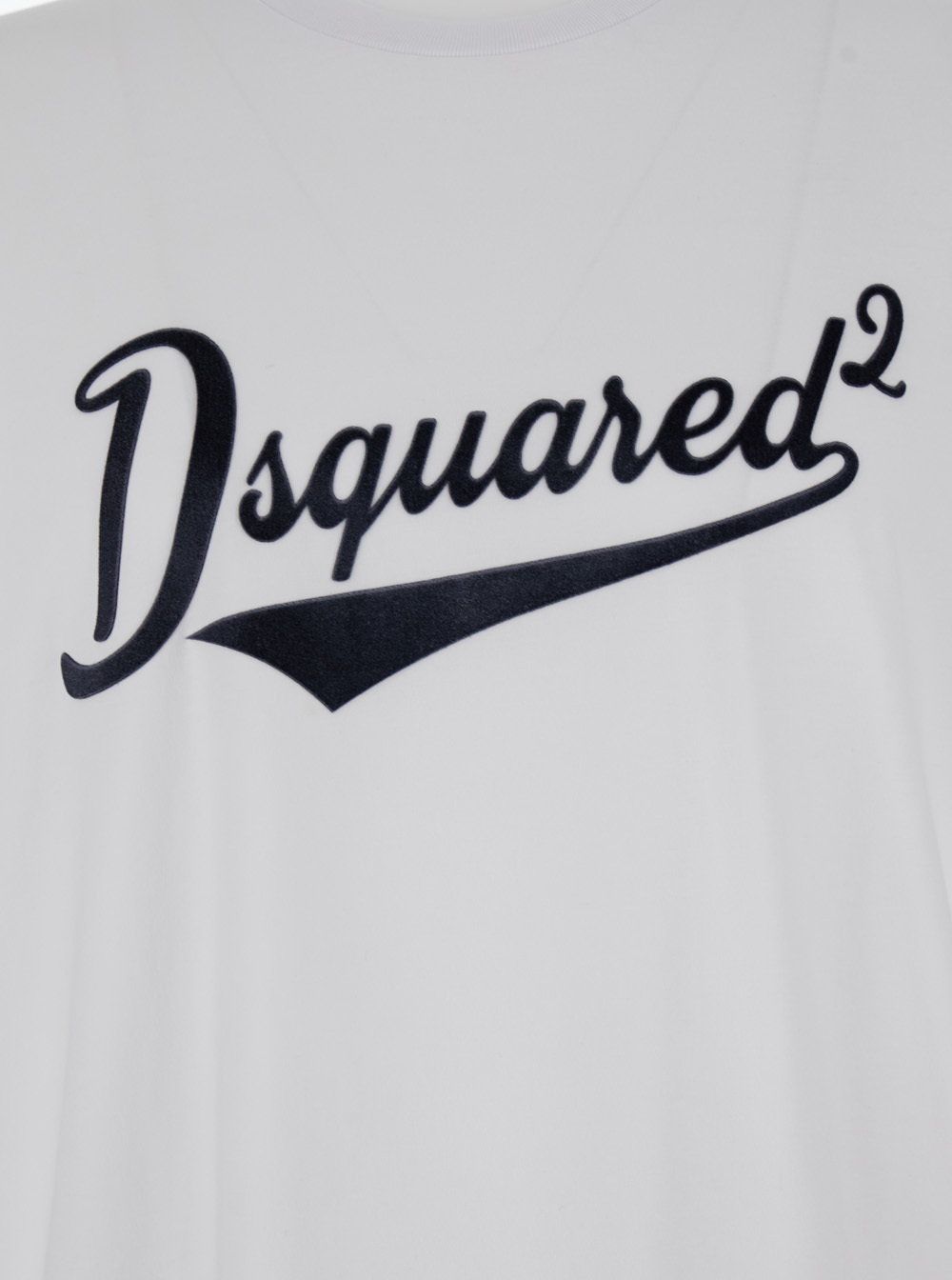 Dsquared2 Cool Fit Velvet Logo T-shirt In White