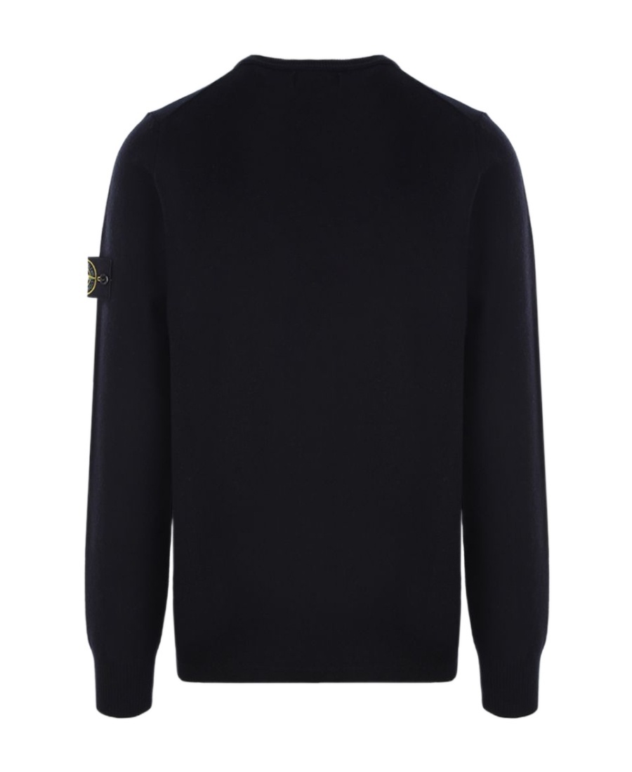Shop Stone Island Compass-patch Crewneck Jumper In Black