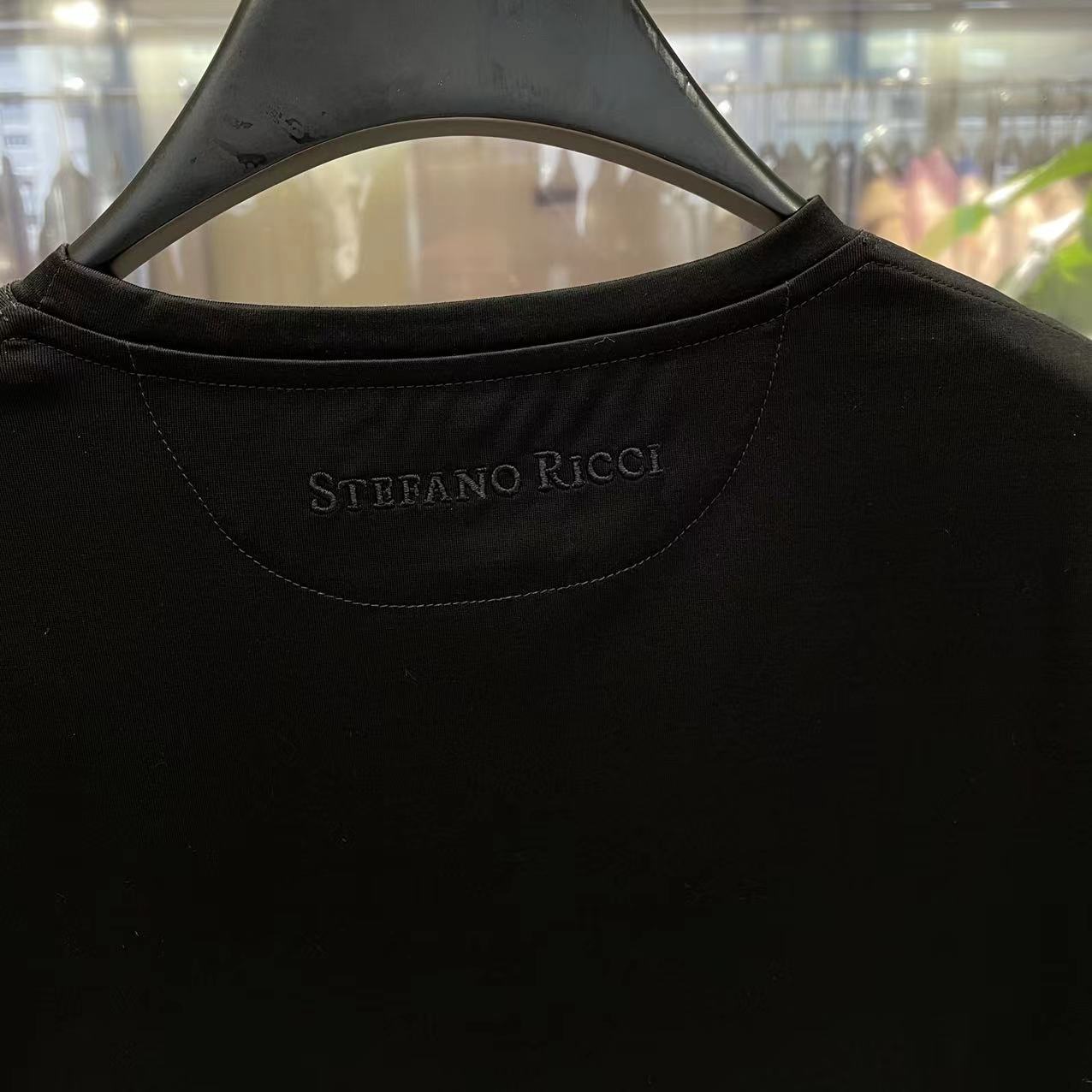 Stefano Ricci Logo Short-sleeved T-shirt In Black