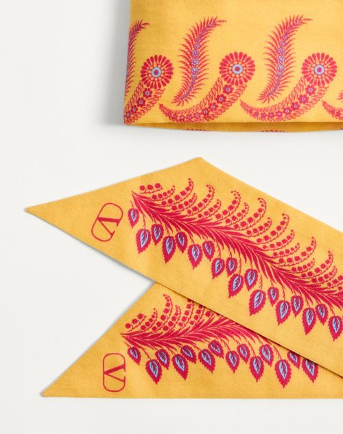 Valentino Feather Print Resort Headband