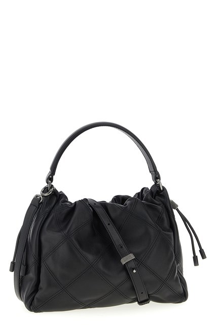 Brunello Cucinelli 'bucket Mellow' Small Handbag In Black