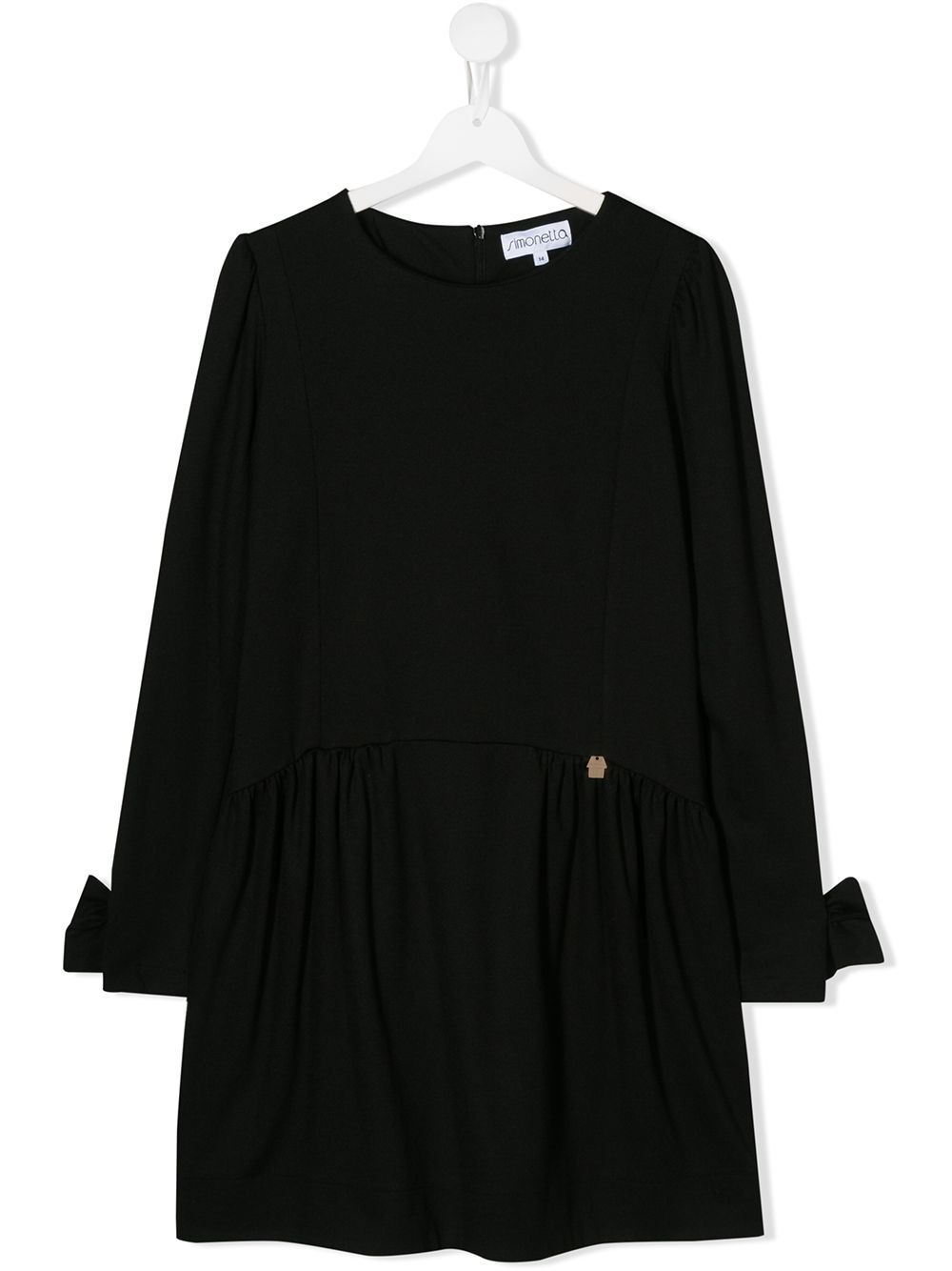 Simonetta Round Neck Dress In Black