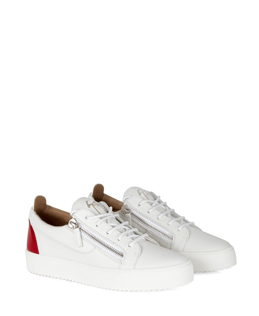 Giuseppe Zanotti Frankie Low-top Leather Sneakers In White