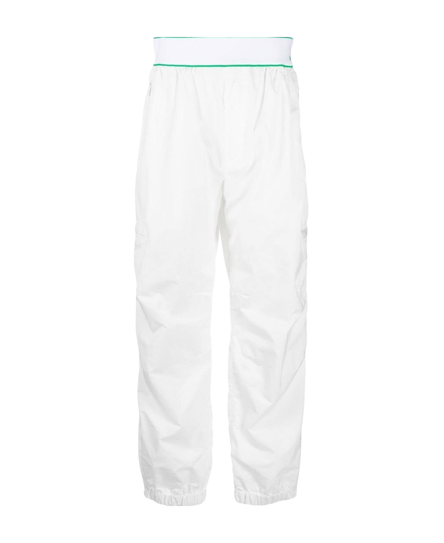 Bottega Veneta Nylon Pant With Contrast Trim And Pockets In White