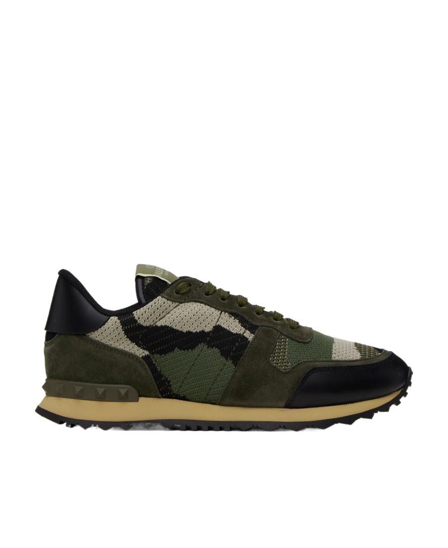 Valentino Camouflage Pattern Low Upper Board Shoes In Black