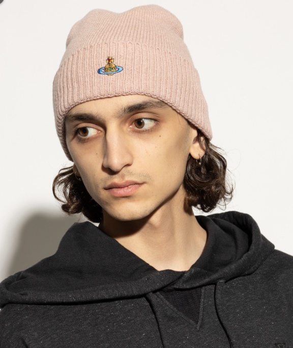 Vivienne Westwood Cuffed Knitted Hat In Pink