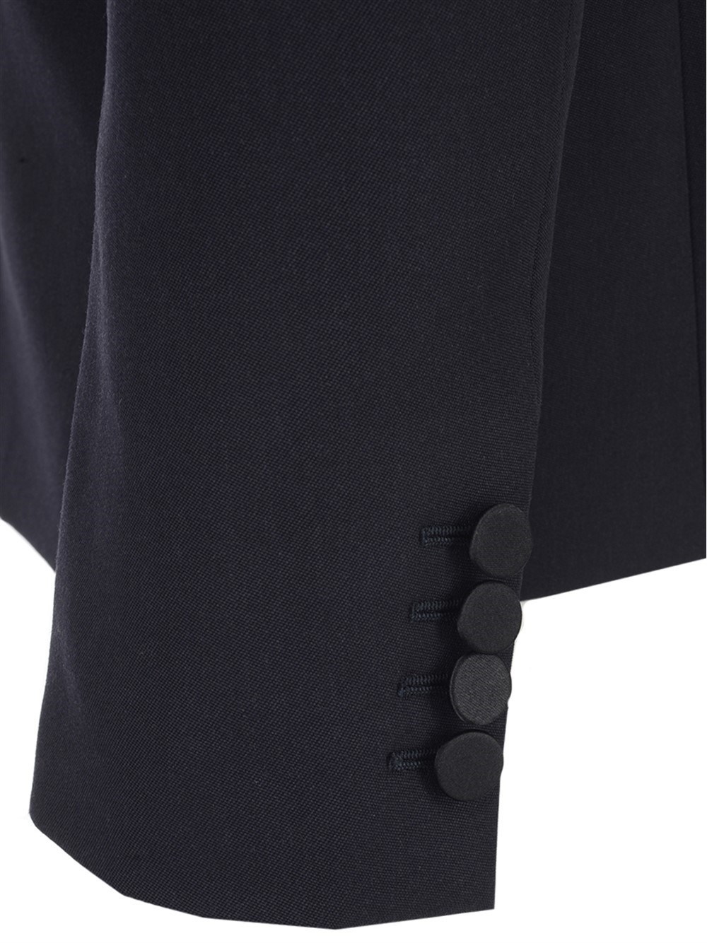 Saint Laurent Peaked Lapel Two Piece Suit In Black