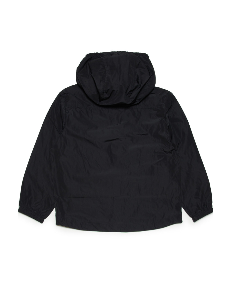 Dsquared2 Logo-print Hooded Windbreaker In Black