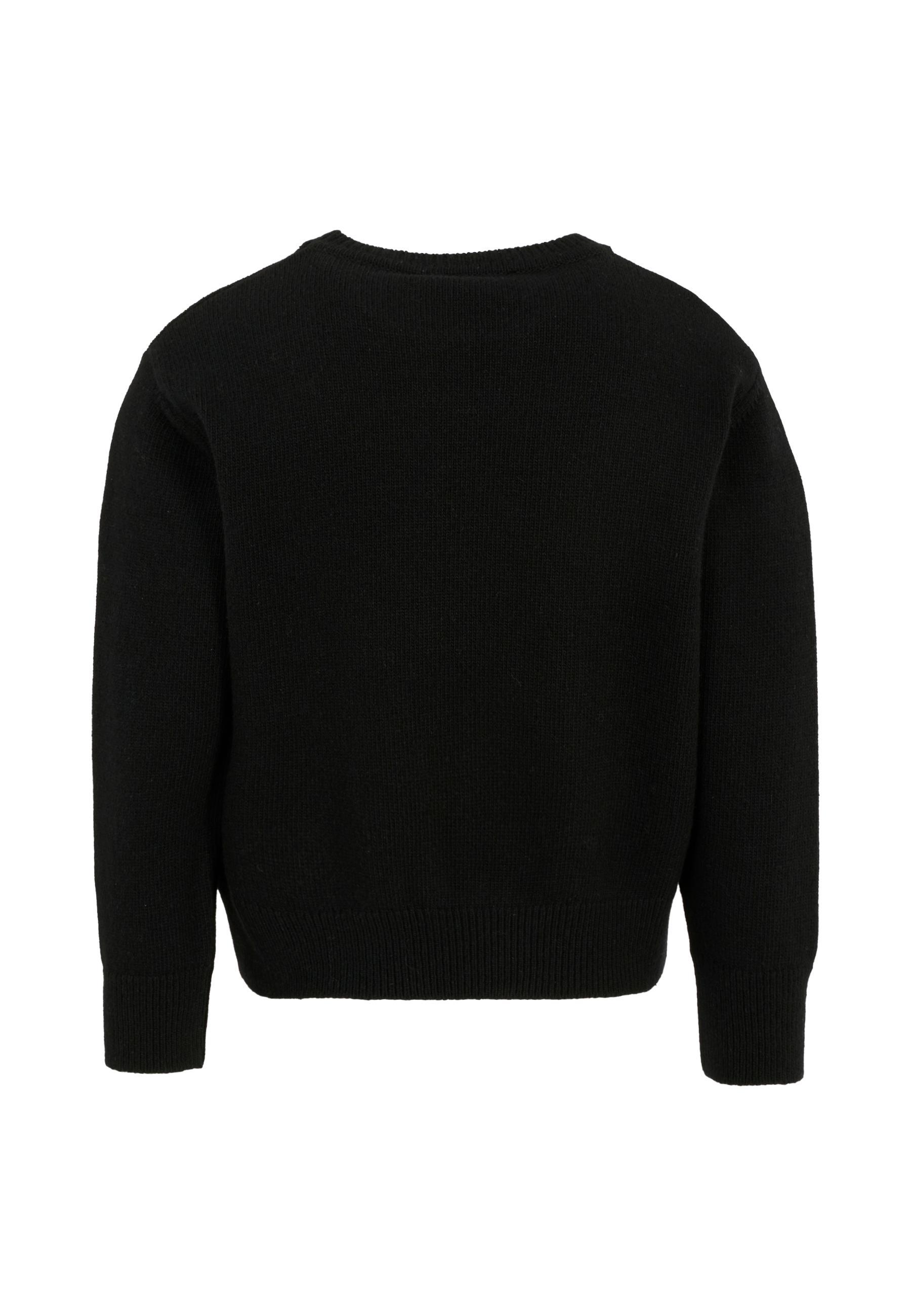 Dsquared2 Kids Logo Inatrsia-knit Crewneck Jumper In Black
