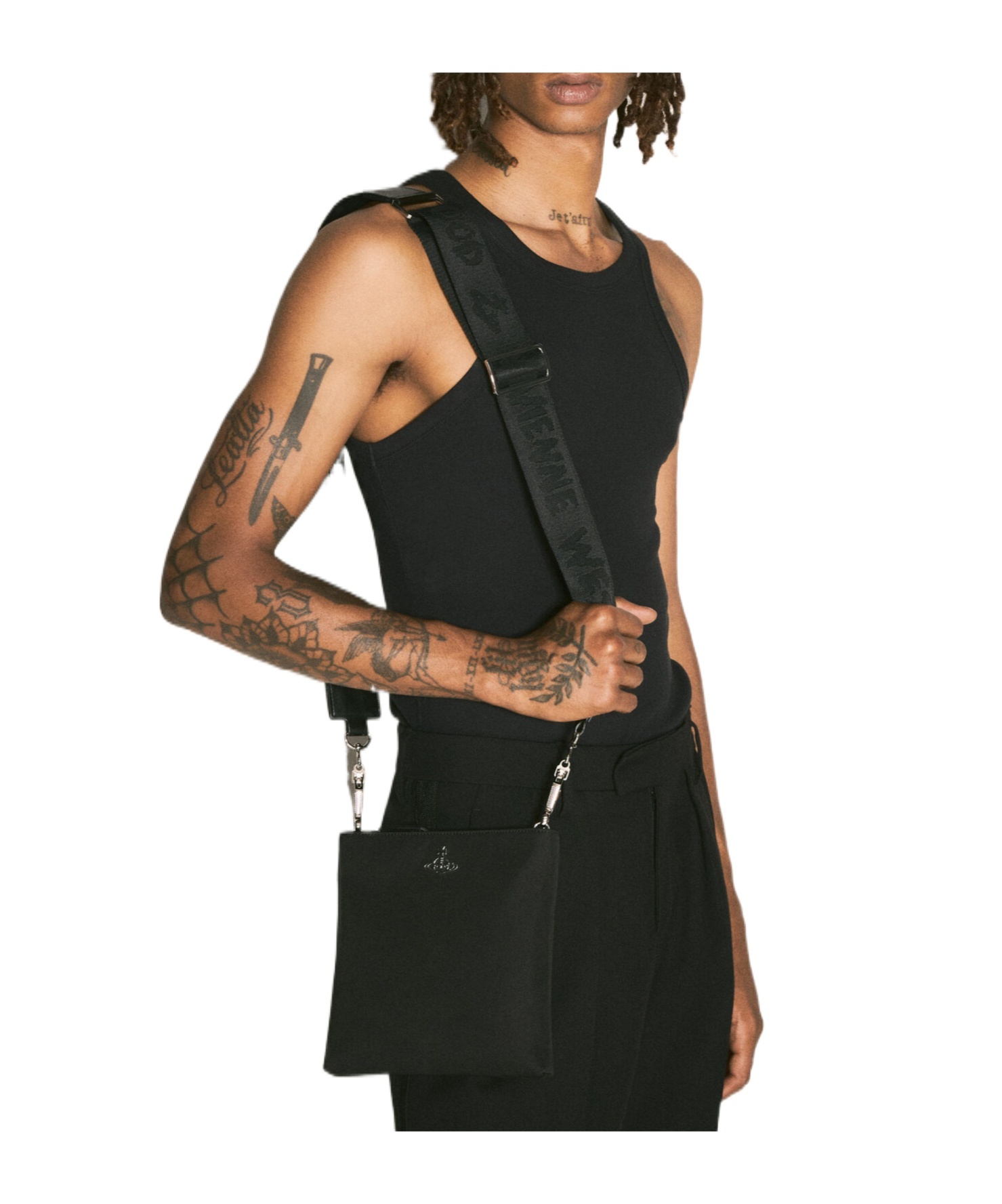 Vivienne Westwood Squire Square Crossbody Bag In Black