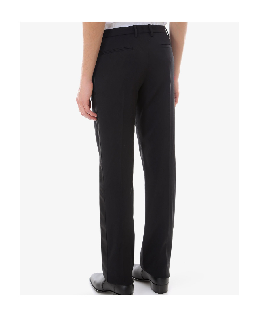 Off-white Side-stripe Tuxedo Trousers In Black
