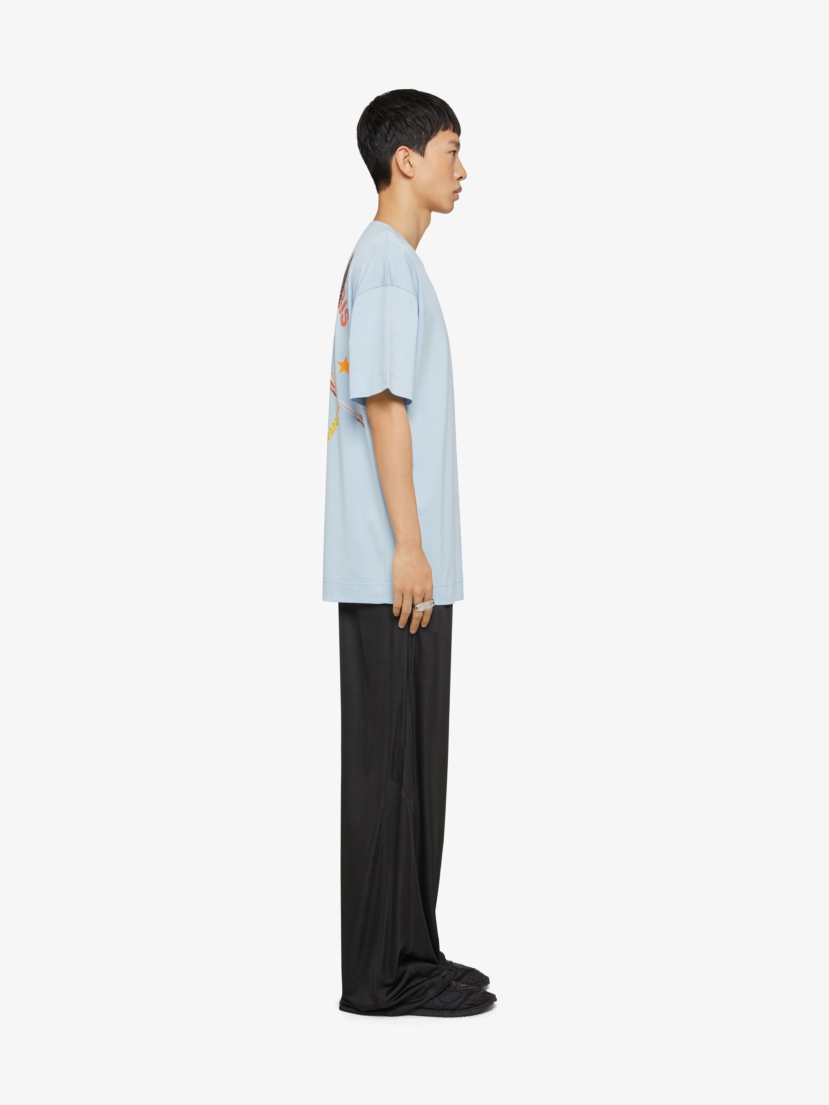 Givenchy Graphic-print Cotton T-shirt In Blue