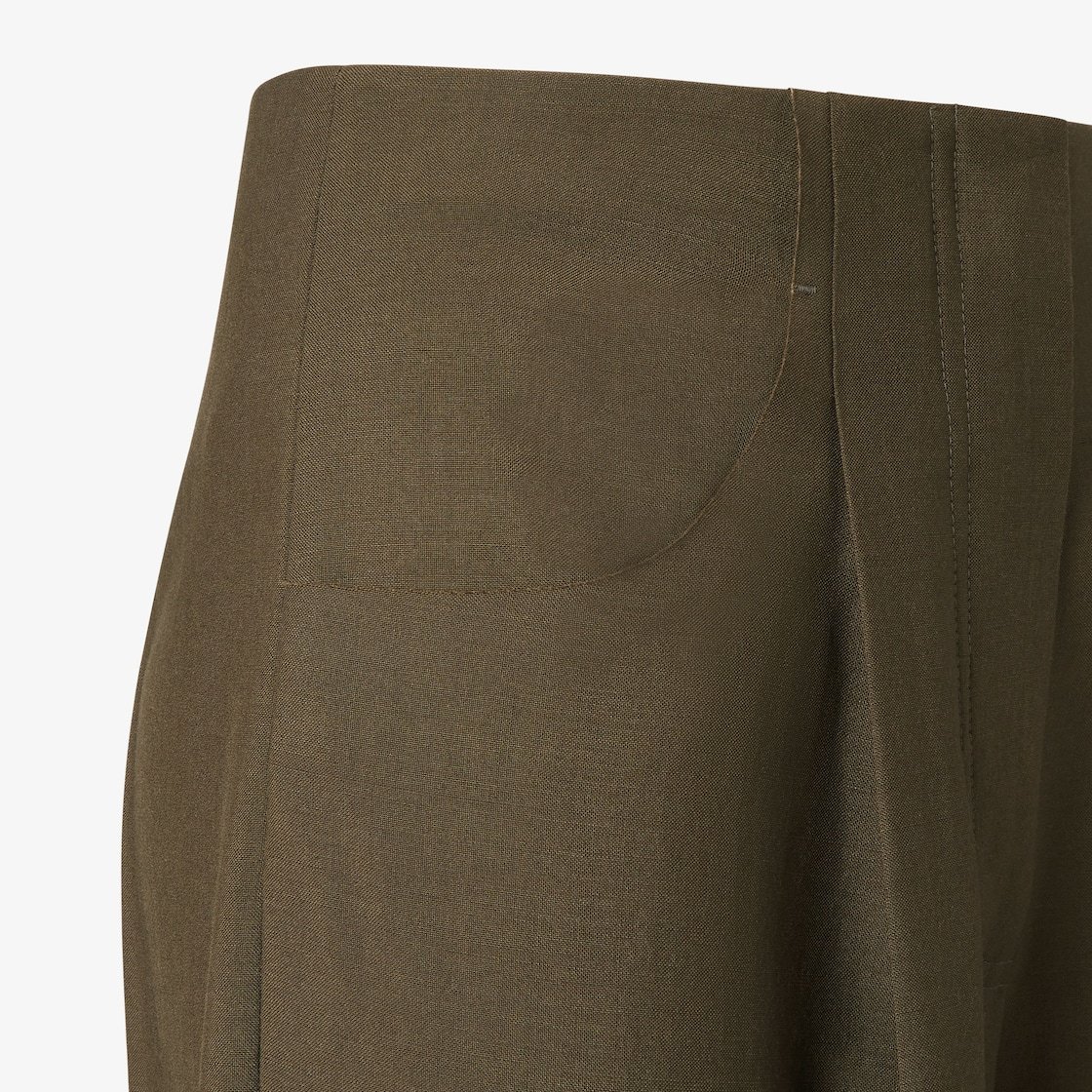 Fendi Green Wool And Mohair Pants In Green