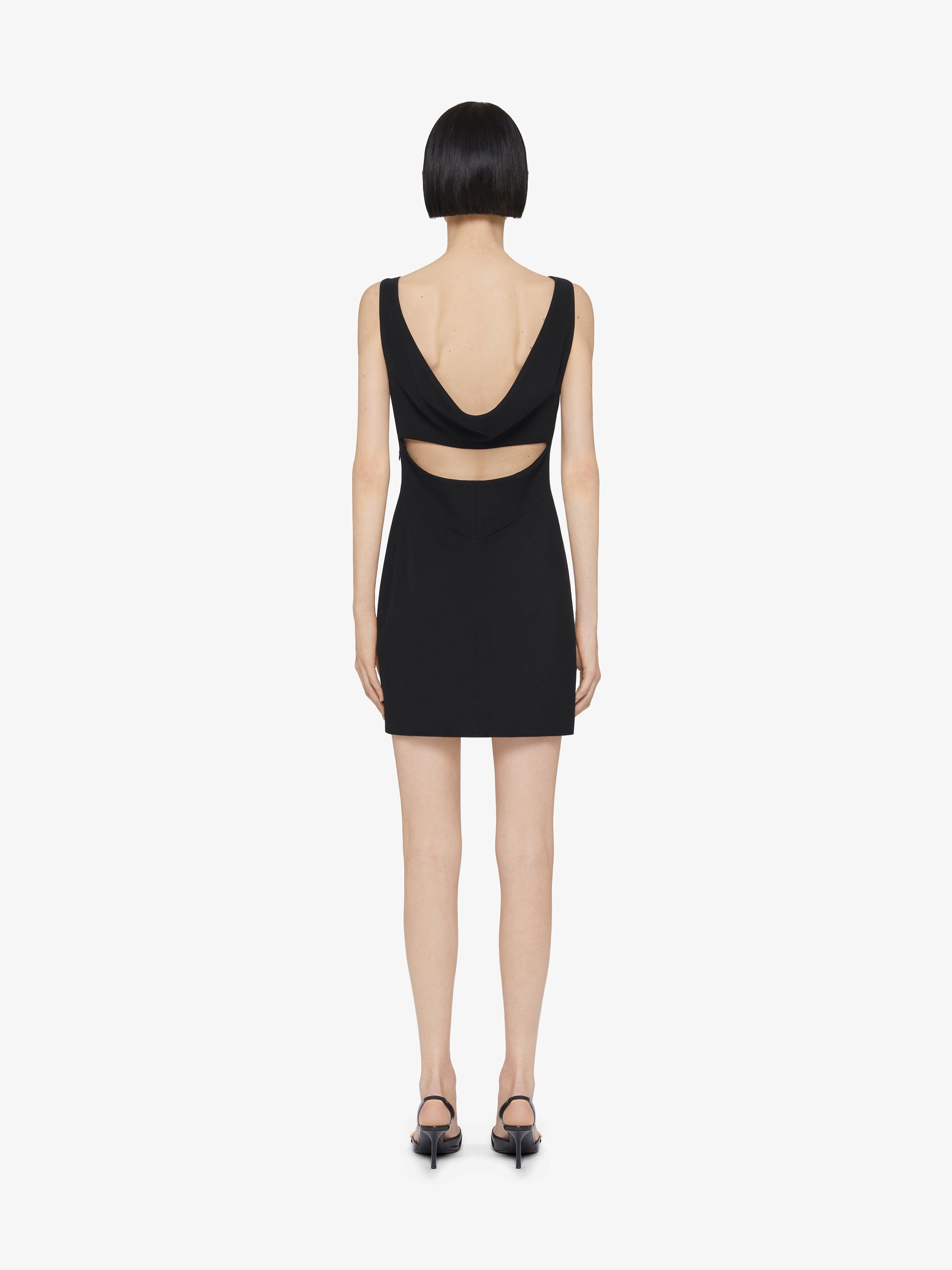 Givenchy Cutout Draped Mini Dress In Black