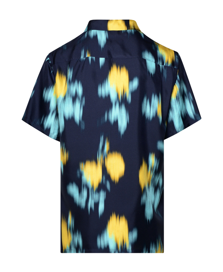 Lanvin Multicolor Silk Shirt In Blue