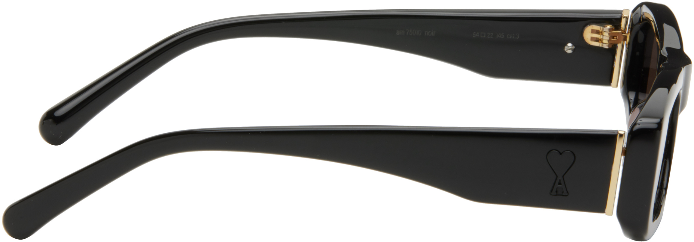 Ami Alexandre Mattiussi Black 75010 Sunglasses In Green