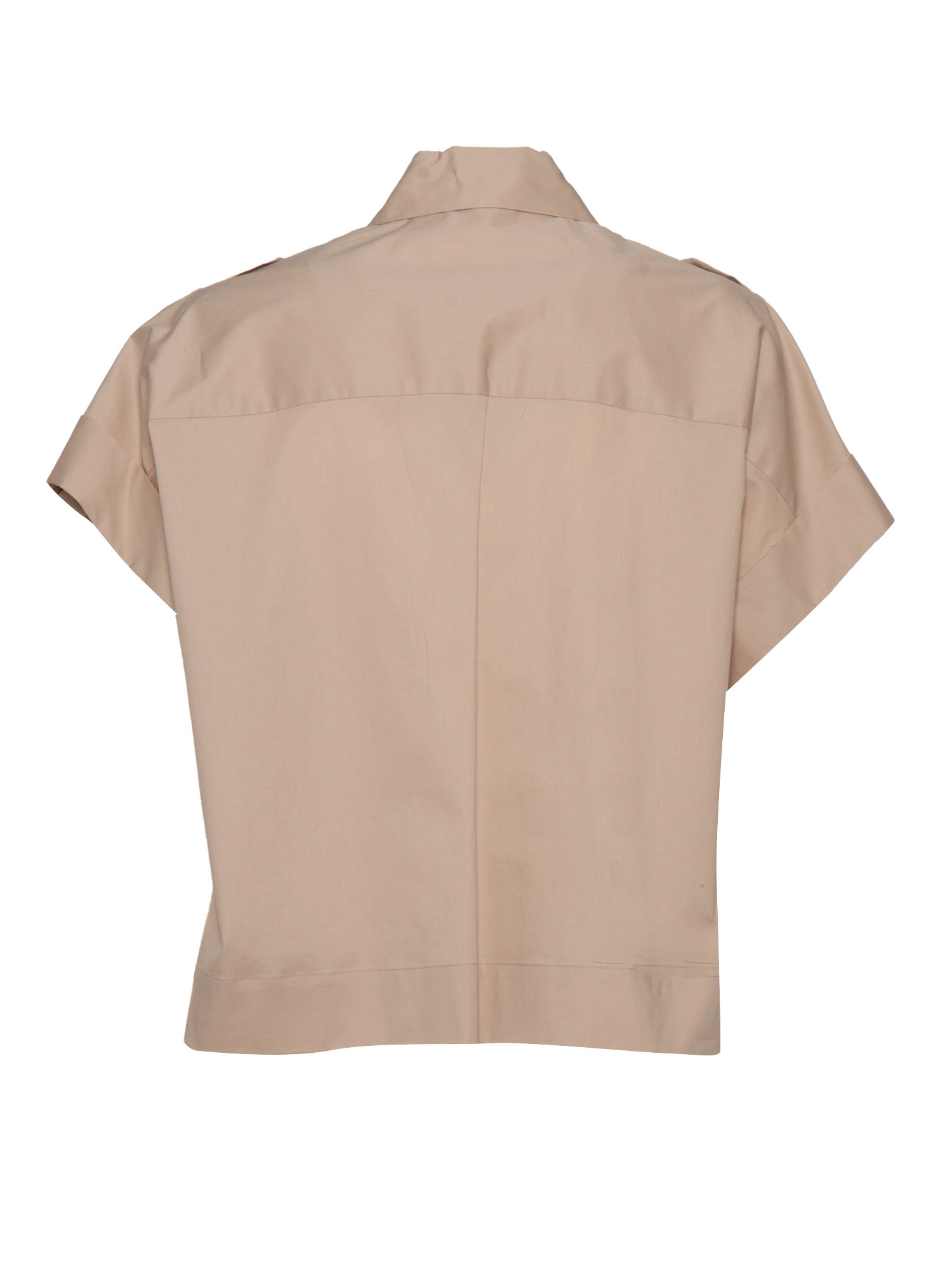 Peserico Trimmed-pocket Shirt In Neutral