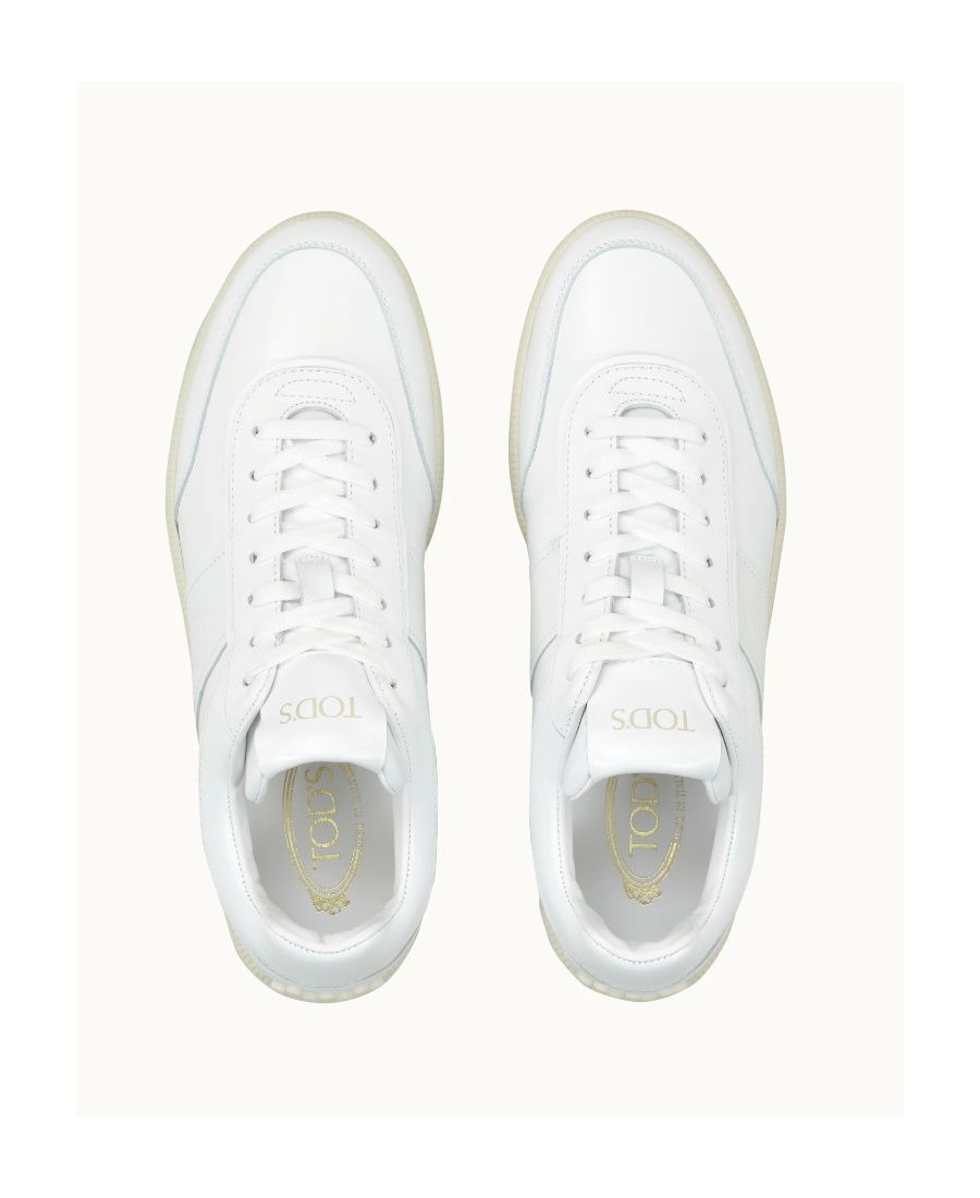 Tod's Leather Sneaker Tabs With In White
