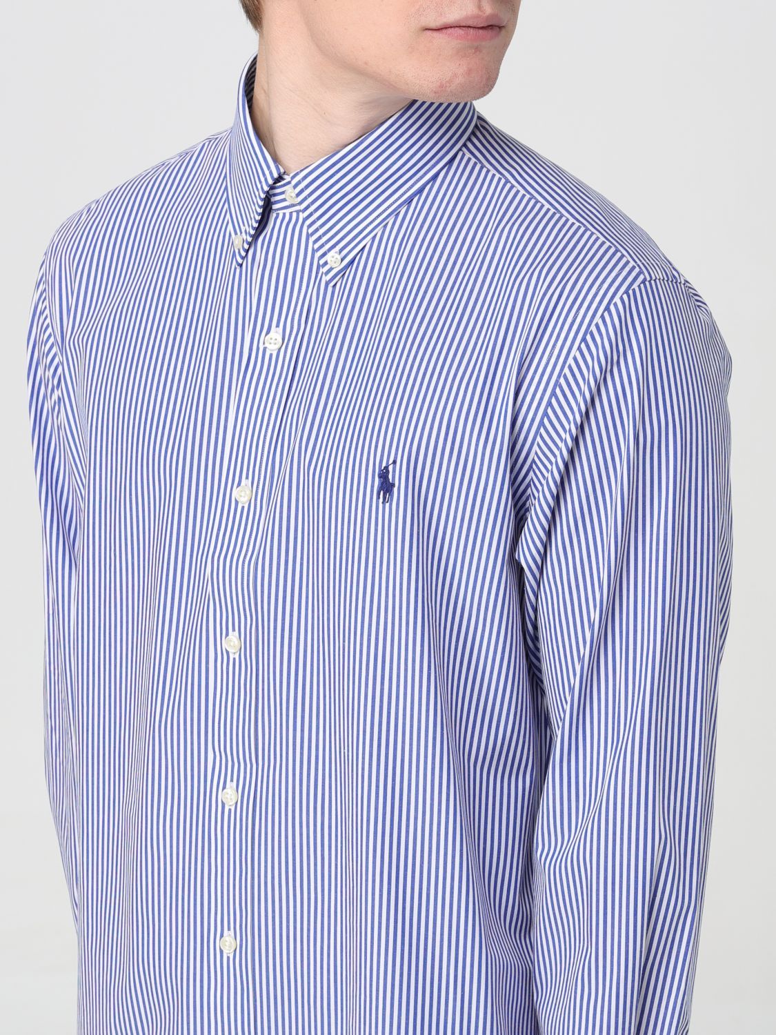 Polo Ralph Lauren Cotton Sport Shirt In Blue