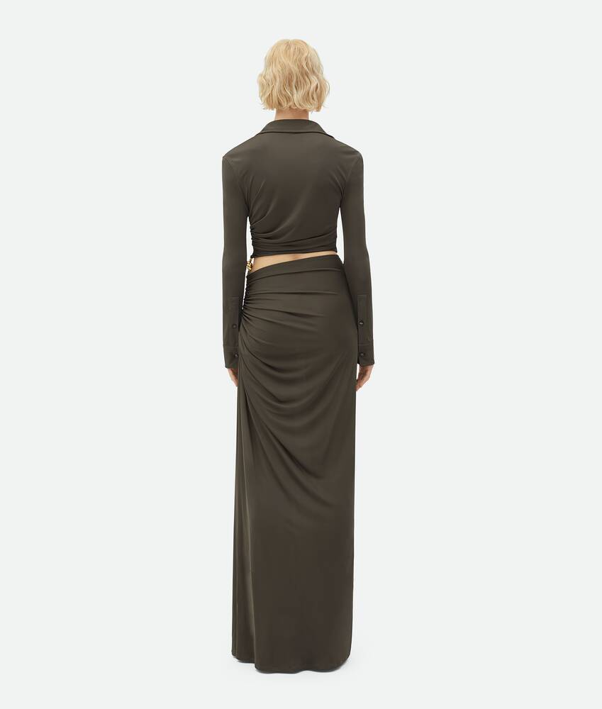 Bottega Veneta Cut-out Jersey Maxi Dress In Black