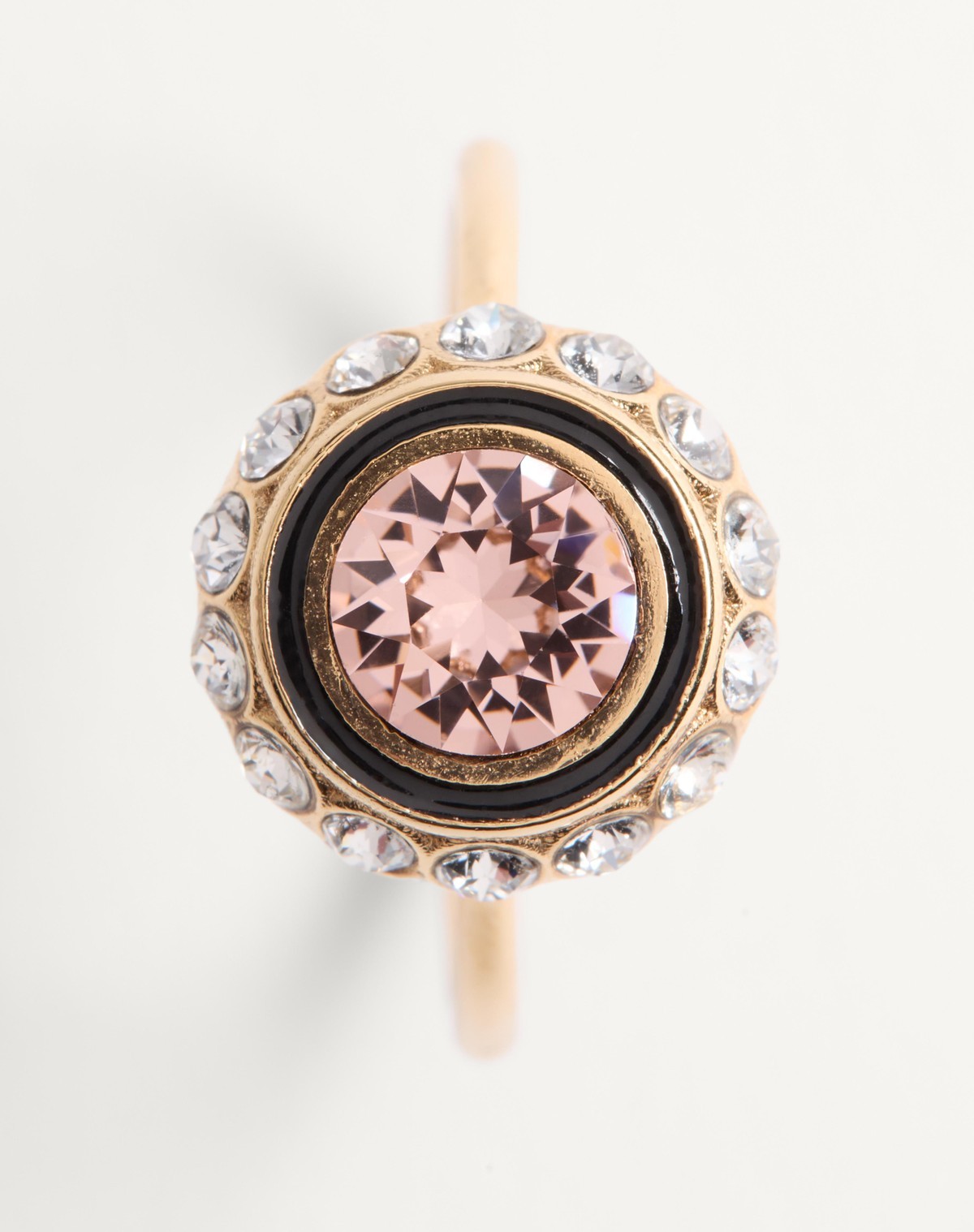 Valentino Vlogo Ring Mit Kristallen In Gold