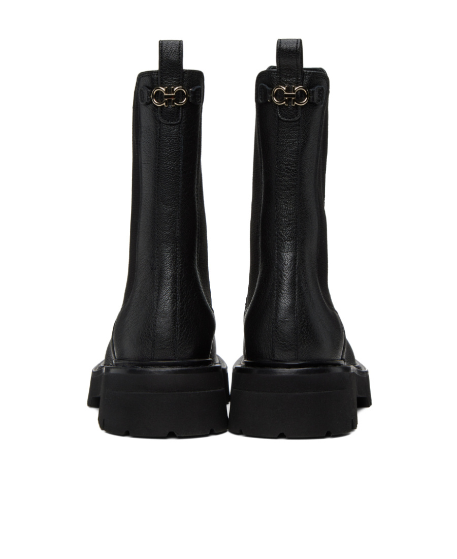 Ferragamo Oderico Short Boots In Black