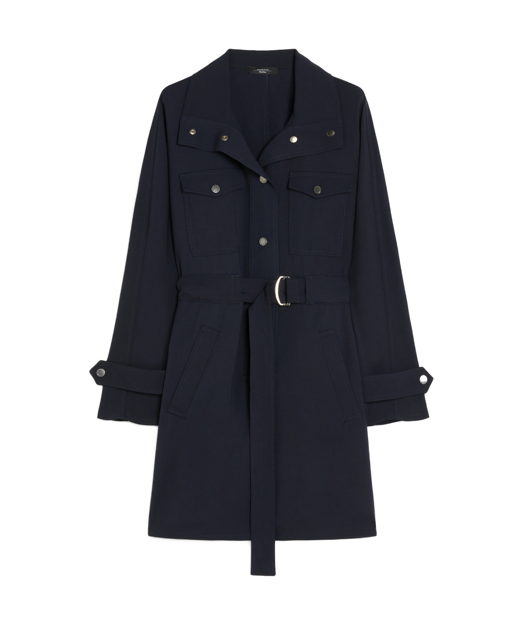 Weekend Max Mara Wool Gabardine Dress In Black