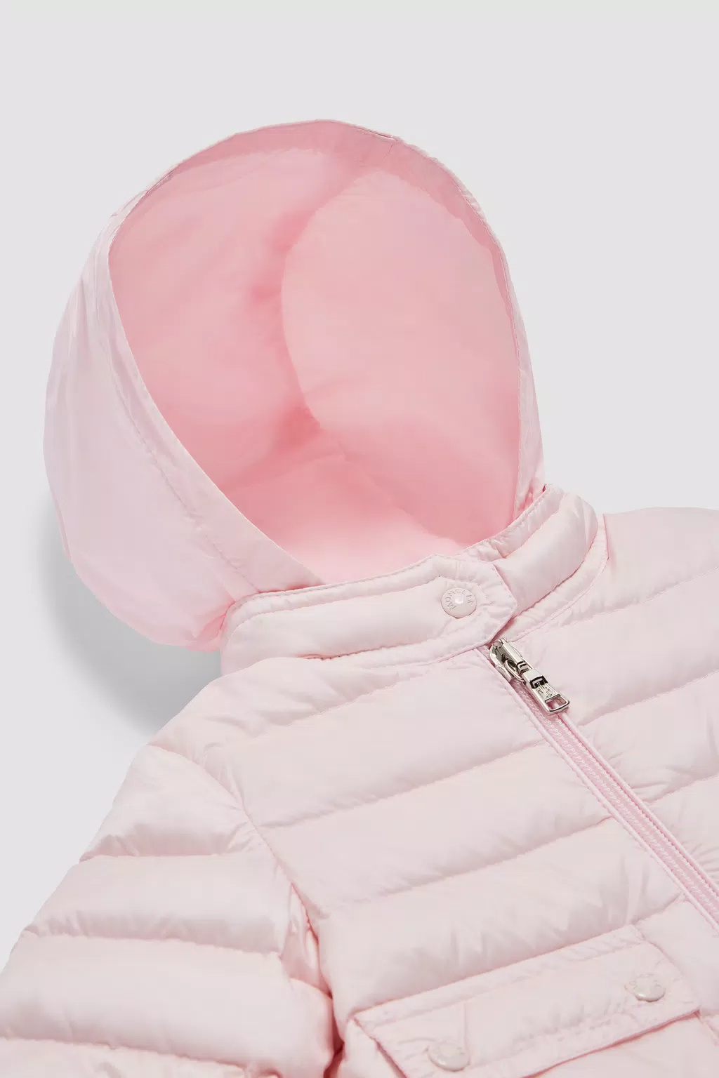 Moncler Lans Logo-patch Quilted Jacket In Pink