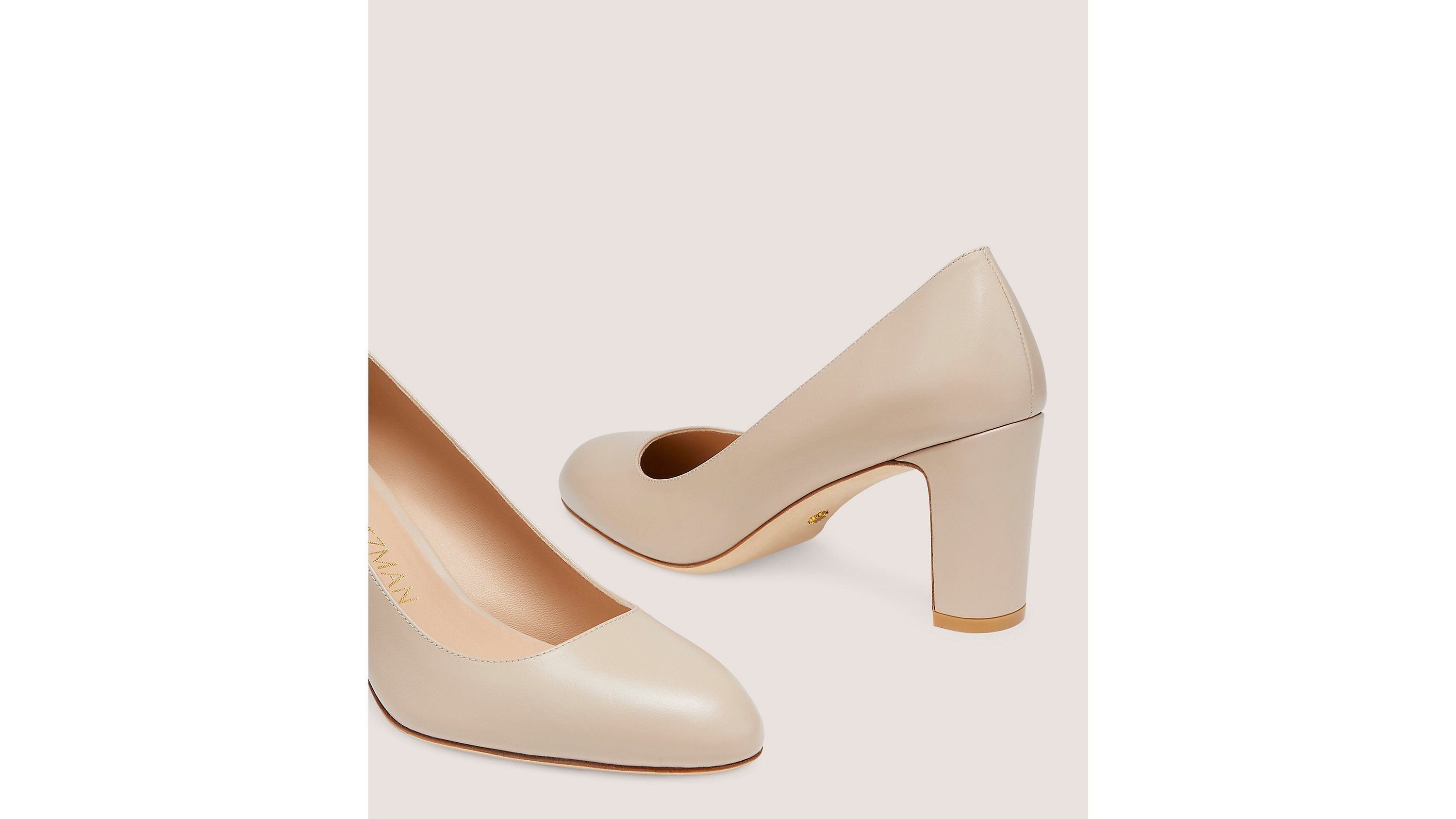 Stuart Weitzman Logo High Heels In Nude