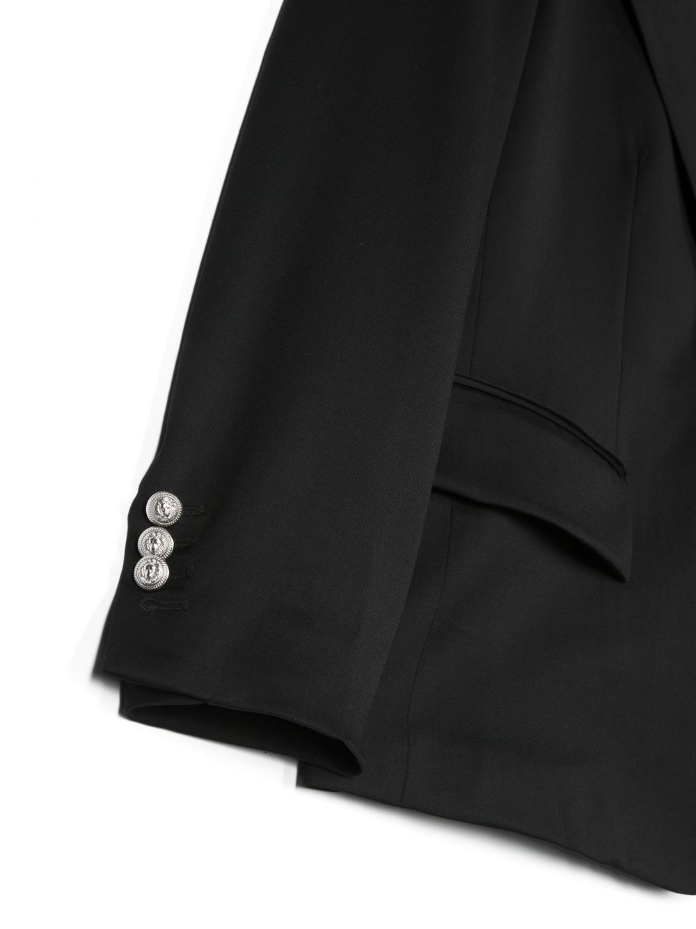 Balmain Single-breasted Virgin-wool Blazer In Black