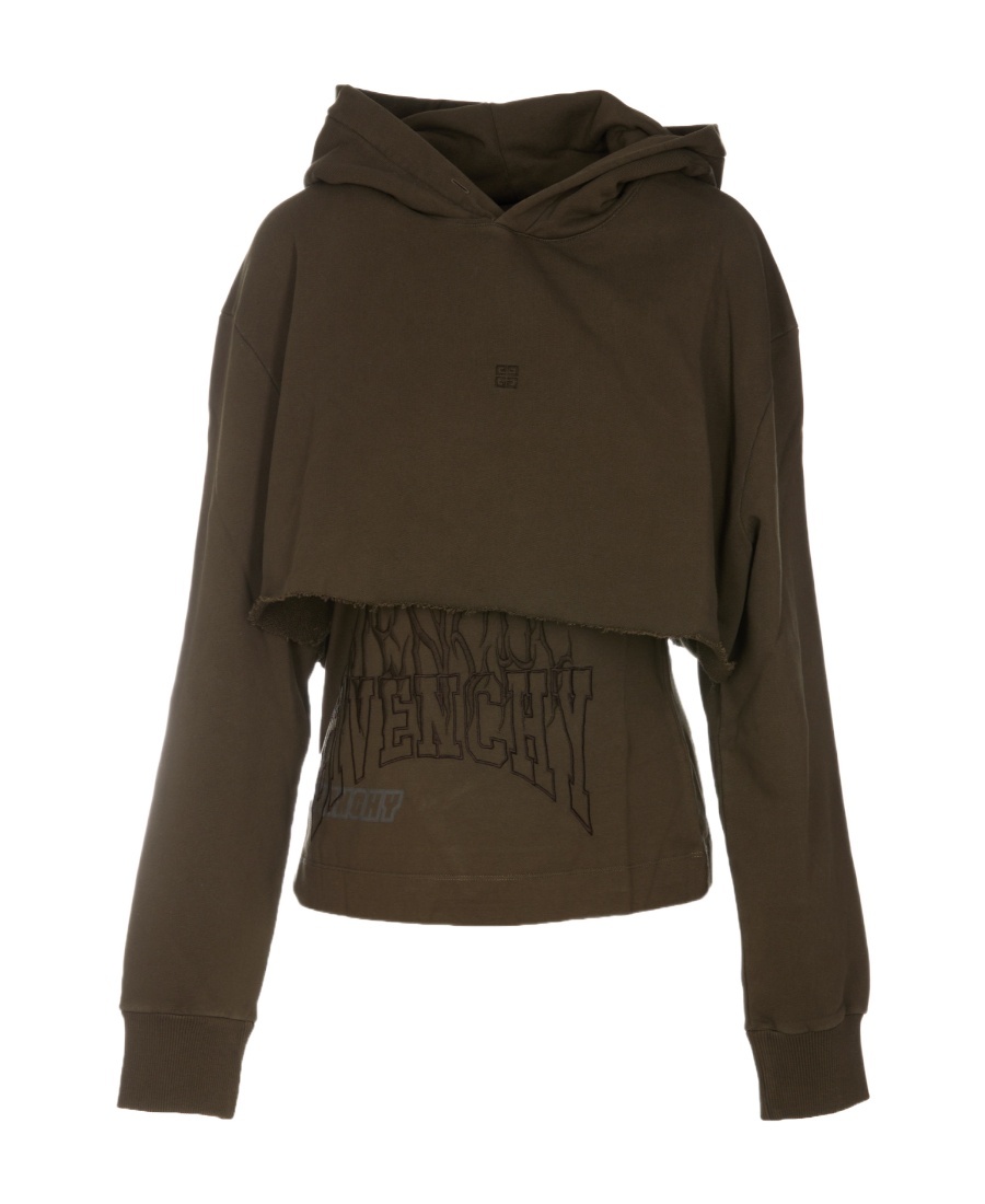 Givenchy Logo Pullover Sweater In Green