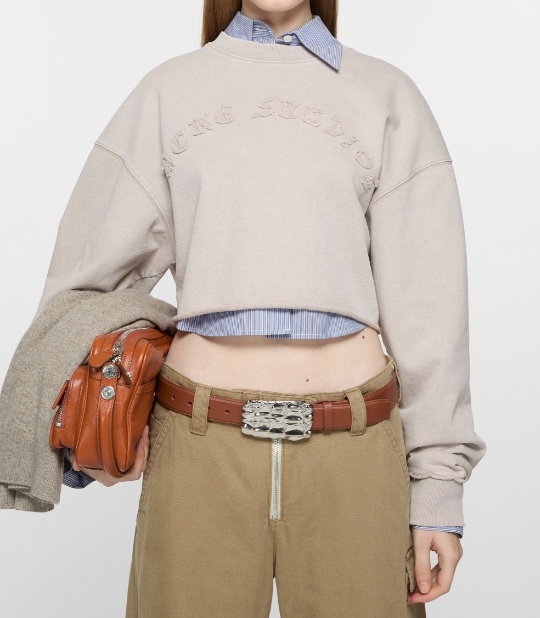 Acne Studios Logo-embroidered Sweatshirt In White