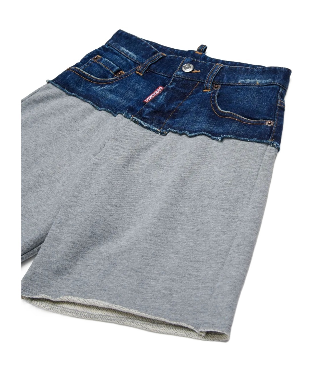 Shop Dsquared2 Panelled Shorts In Gray