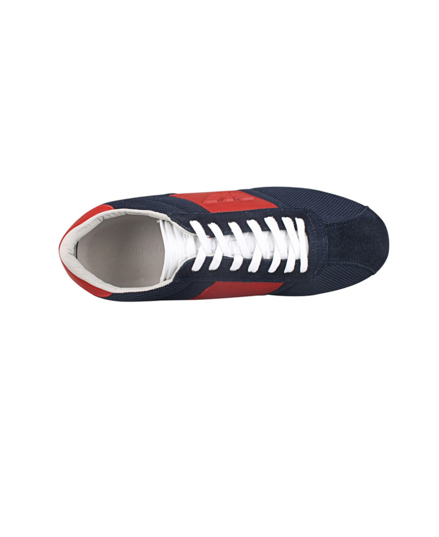 Emporio Armani Strap-up Casual Sneakers In Black