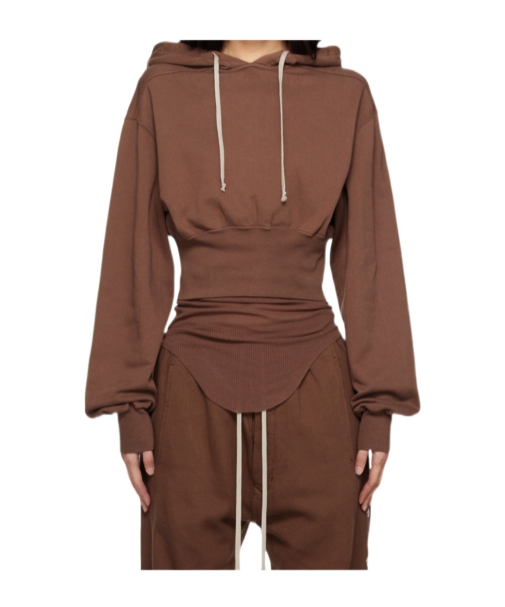 Rick Owens Drkshdw Brown Porterville Tatlin Hoodie In Brown