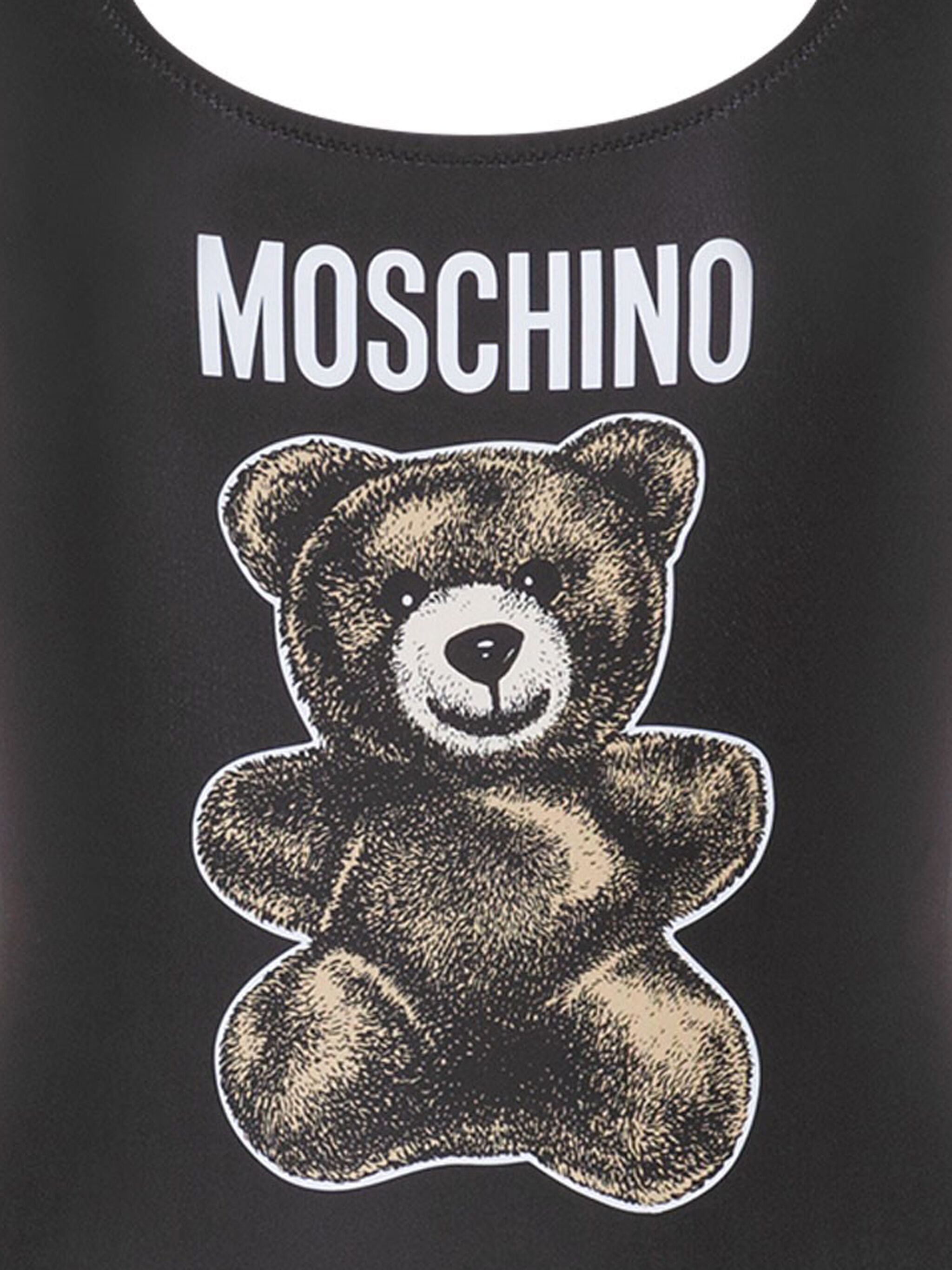 Shop Moschino Teddy Bear-motif Swimsuit In Black