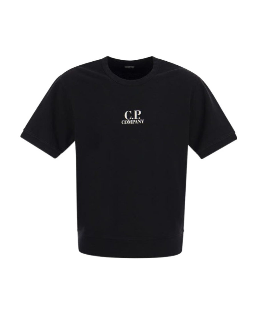 C.p. Company Mens Graphic-print Relaxed-fit Cotton T-shirt Black Xxl In Black
