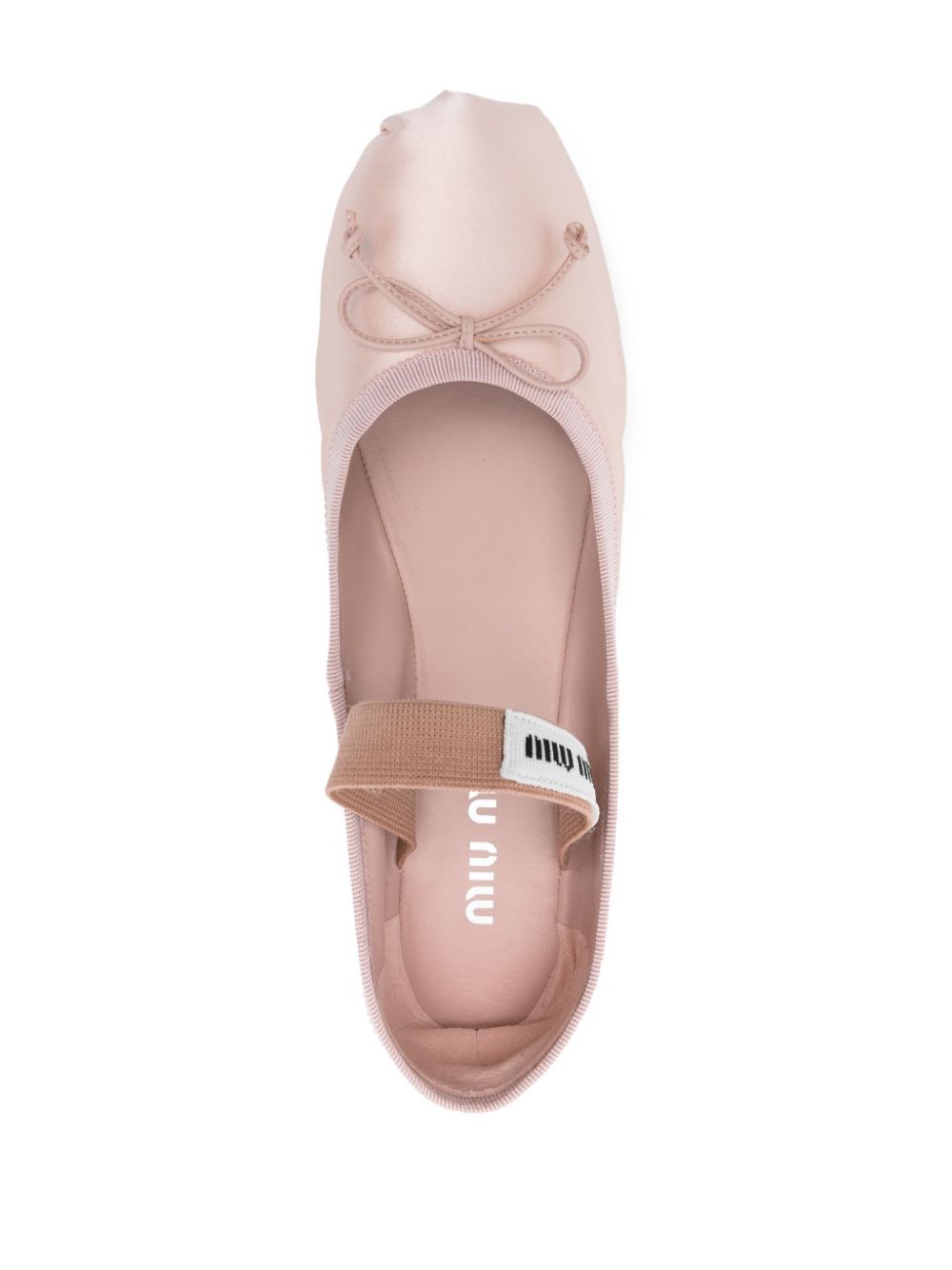 Miu Miu Logo Satin Ballet Flats