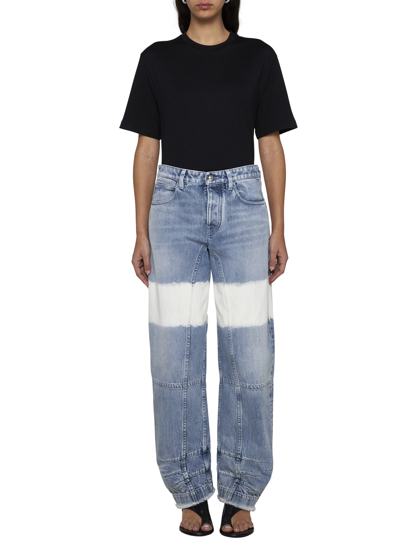 Jil Sander Back Logo Cotton T-shirt In Black