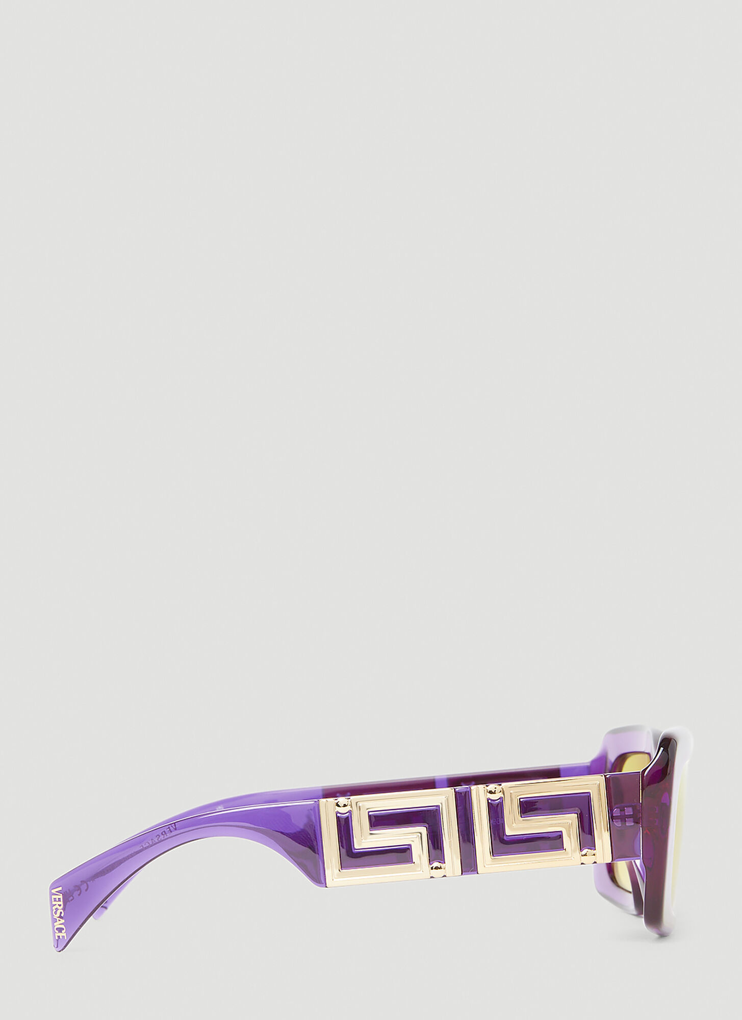 Versace Rectangular Sunglasses In Yellow