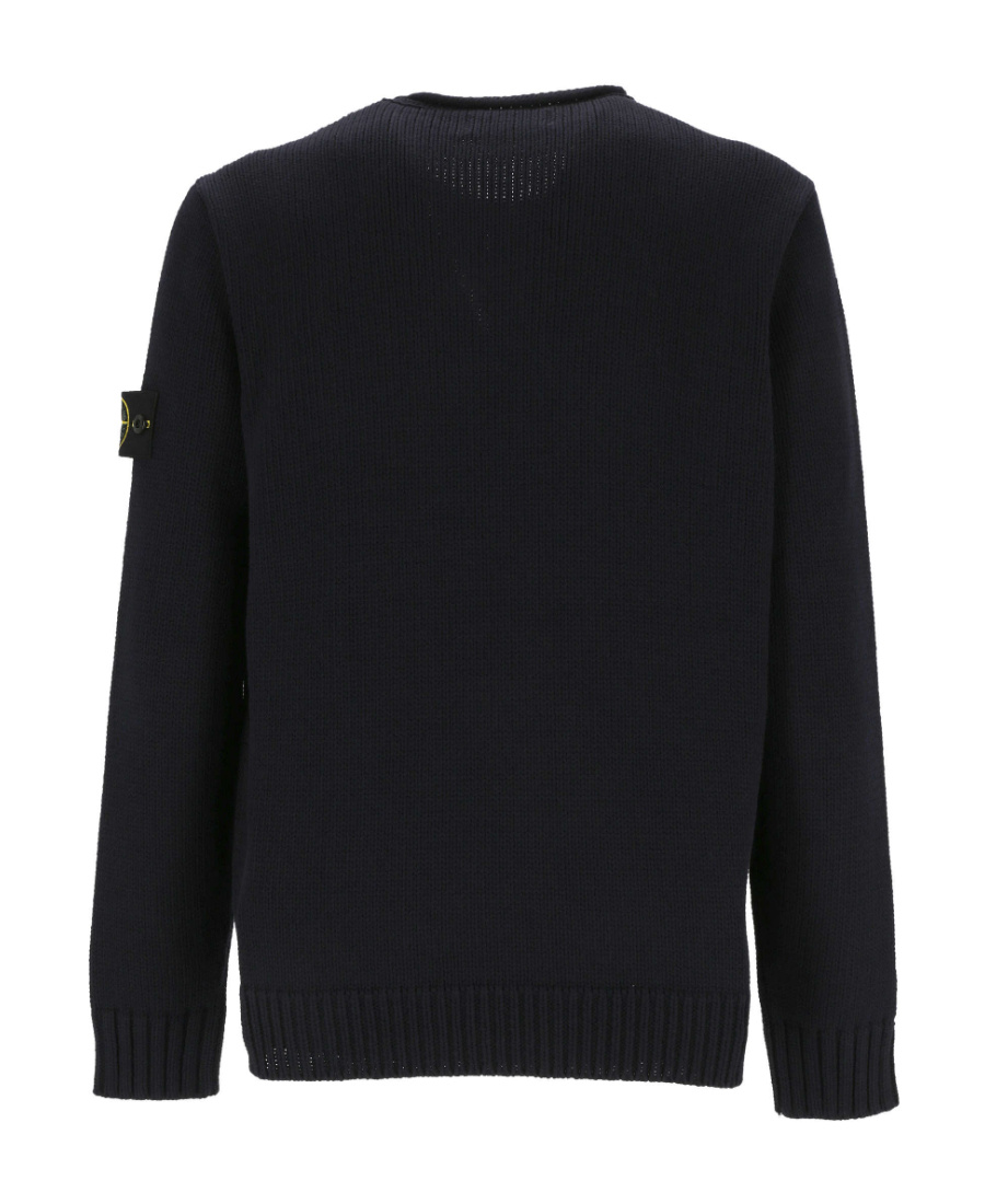 Stone Island Wool Sweater In Blue